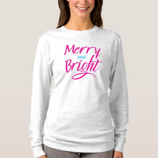 T-Shirt : Merry and Bright (white ash) (Vorderseite)