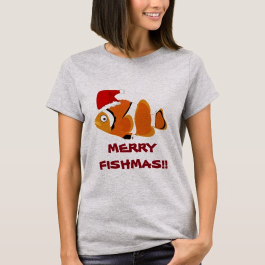 T - Shirt "Merry Fishmas" (Vorderseite)