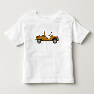 T-shirt met opdruk van een oranje Citroen Mehari