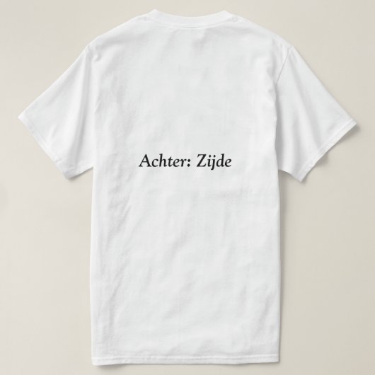 T-shirt met woordgrap, woordspeling opdruk (Design Rückseite)