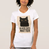 T-shirt met zwarte kat (Vorderseite)