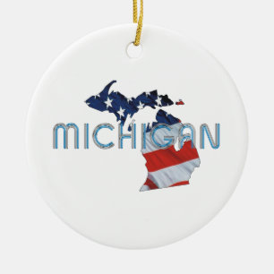 T-SHIRT Michigan-Patriot Keramik Ornament