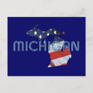 T-Shirt Michigan Patriot Postkarte