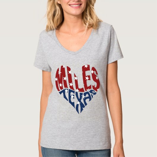 T - Shirt "MILES, TEXAS HERZSTARS" (Vorderseite)