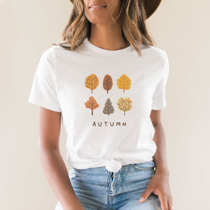 T - Shirt Minimalistische Herbstbaumen
