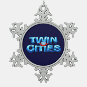 T-SHIRT Minneapolis Schneeflocken Zinn-Ornament