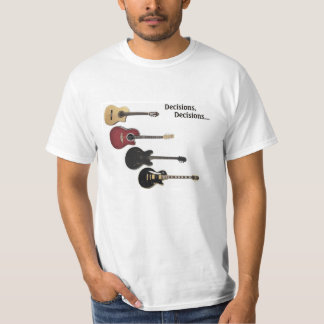 T - Shirt mit 4 Gitarren u. Entscheidungen,