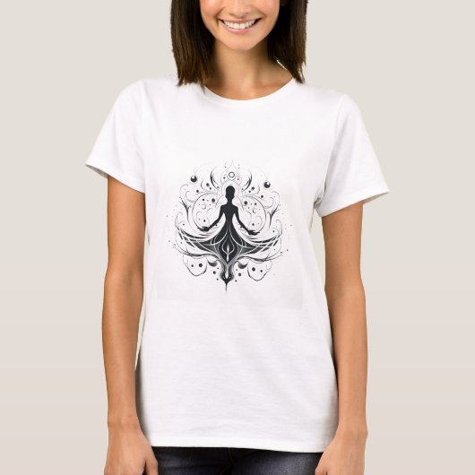 T - Shirt mit abstraktem spirituellen Design (Vorderseite)