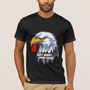 T-Shirt mit Adler-Maskottchen 'Weiches Herz, schar