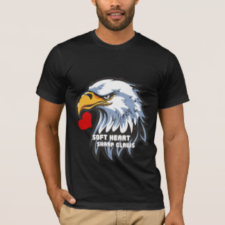 T-Shirt mit Adler-Maskottchen 'Weiches Herz, schar