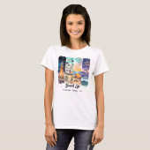T-Shirt mit anpassbarem Strandleben (Vorne ganz)