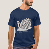 T - Shirt mit Art Deco Design Swan (Vorderseite)