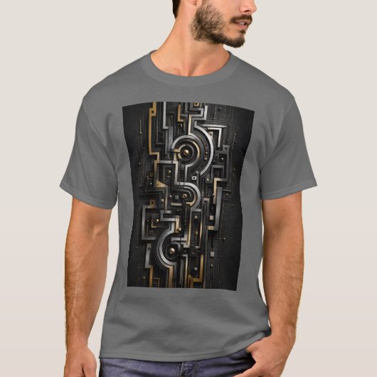 T-Shirt mit atemberaubendem Design: Geometric Nexu (Vorderseite)