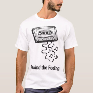 T-Shirt mit Band Kassettenrekorder