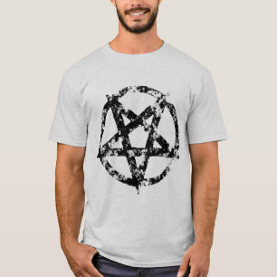T-Shirt mit bedrucktem Pentagramm-Muster