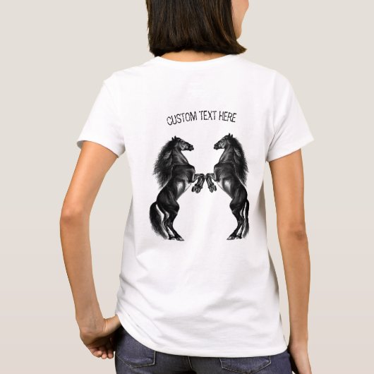 T - Shirt mit benutzerdefiniertem Text (Rückseite)