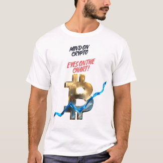 T-Shirt mit Bitcoin-Chart und 'Mind on Crypto'