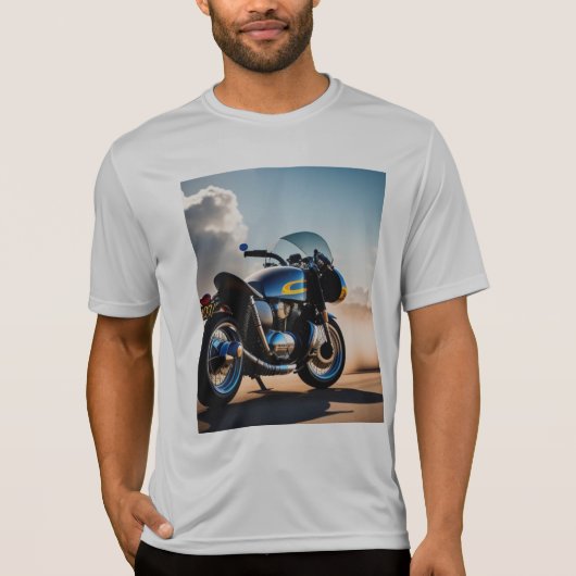 T - Shirt mit blauem Fahrrad (Vorderseite)