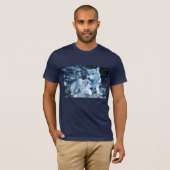 T-Shirt mit blauem Wolf (Vorne ganz)