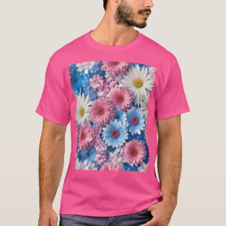 T - Shirt mit Blume-Entwurfssammlung