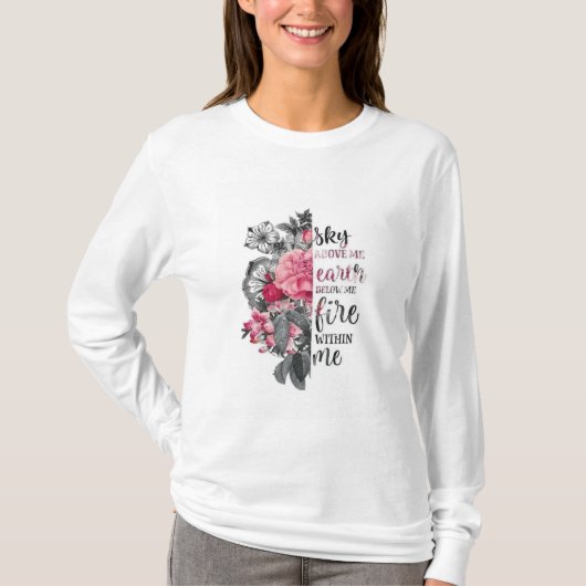 T - Shirt mit Blumenmuster (Vorderseite)