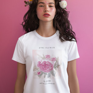 T-Shirt mit Blüte des Geburtsmonats Juni