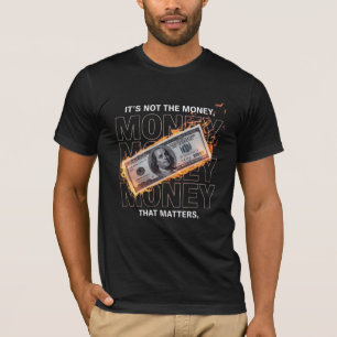 T-Shirt mit brennendem Geld-Grafik – Urban Streetw