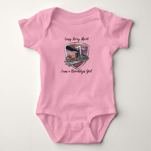 T-Shirt mit Brooklyn-Logo-Design Baby Strampler (Vorderseite)