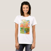 T - Shirt mit buntem psychedelischem Wirblem Baum (Vorne ganz)