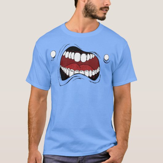 T - Shirt mit Cartoonmund: "Monstermund " (Vorderseite)