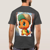 T - Shirt mit Charmander im Chibi-Stil mit leuchte (Rückseite)