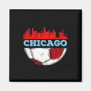 T-Shirt mit Chicago-Skyline Chicago-Fußball-T-Shir Magnet