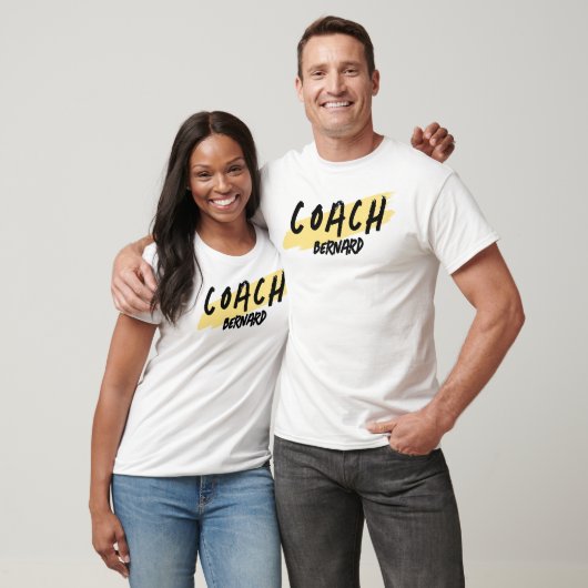 T - Shirt mit Coachname, Geschenk für den Coach (Unisex)