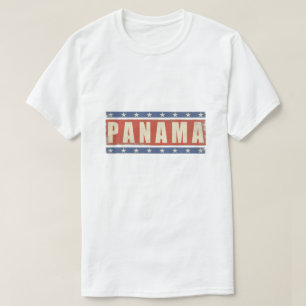 T - Shirt mit coolem Panama-Flaggen-Druck