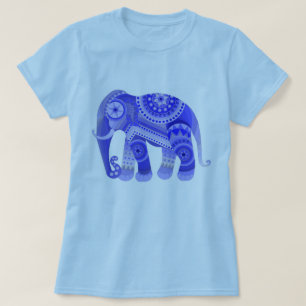 T-SHIRT MIT COOLLEM BLauen ELEFANTEN