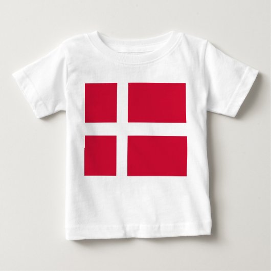 T - Shirt mit dänischer Flagge (Vorderseite)