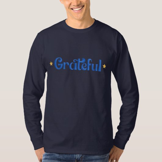 T-Shirt mit dankbarer, positiver Botschaft (Vorderseite)