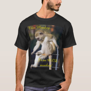 T Shirt mit dem Affen und dem Slogan