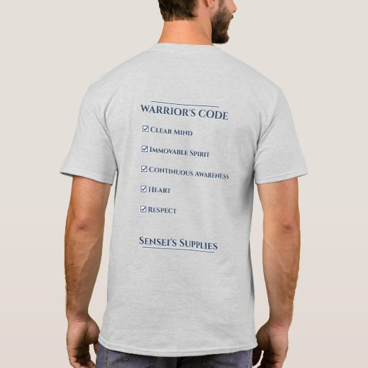 T-Shirt mit dem Kriegerkodex (Rückseite)