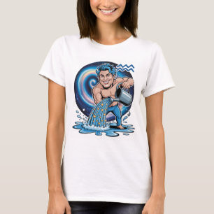 T - Shirt mit dem Zeichen Aquarius zodiac