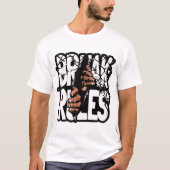T-Shirt mit der Aufschrift 'Brich die Regeln' (Vorderseite)