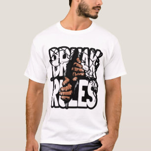 T-Shirt mit der Aufschrift 'Brich die Regeln'