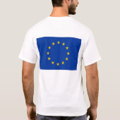 T Shirt mit der Fahne der europäischen Gewerkschaf (Rückseite)