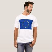 T Shirt mit der Fahne der europäischen Gewerkschaf (Vorne ganz)