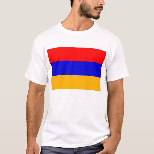 T Shirt mit der Flagge Armeniens (Vorderseite)