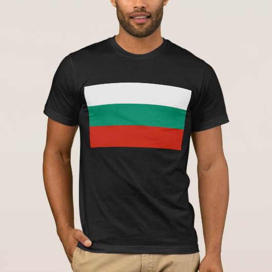 T Shirt mit der Flagge Bulgariens (Vorderseite)