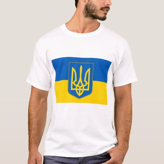 T Shirt mit der Flagge der Ukraine (Vorderseite)