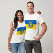 T Shirt mit der Flagge der Ukraine (Unisex)