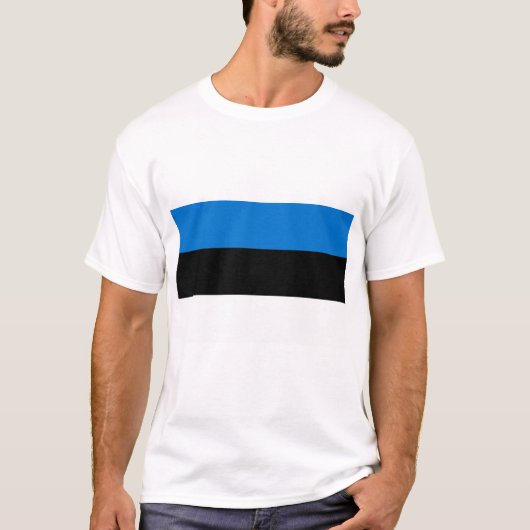 T Shirt mit der Flagge Estlands (Vorderseite)