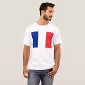 T Shirt mit der Flagge Frankreichs (Vorne ganz)